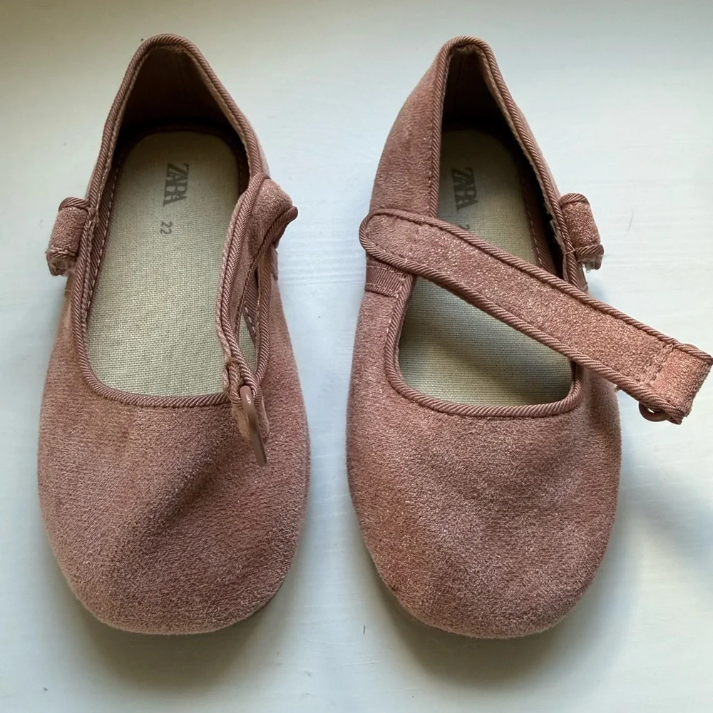 Zara Kids Dusty Rose Mary Jane Shoes with Strap Size 22 ( US 6.5) Toddler Girls